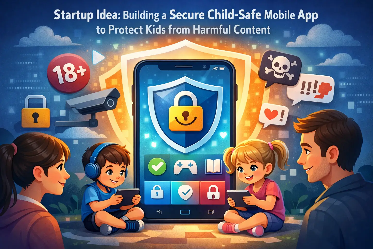 Startup Idea Building a Secure Child-Safe Mobile App to Protect Kids from Harmful Content